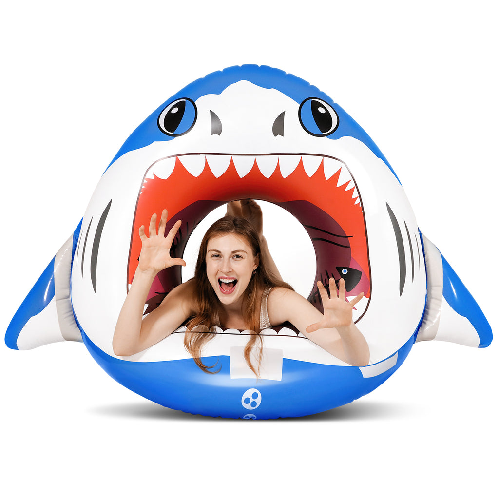 Swimming Pool Floats Shark Float Water Inflatables Fun Raft Lounge Toys for Adults Kids Party Pool Beach