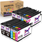 Compatible Ink Cartridge Replacement for HP 950XL 951XL 950 XL 951 XL for Officejet Pro 8600 8610 8620 8625 8100 8615 8630 8640 8660 251dw 276dw Printer (4 Black 2 Yellow 2 Cyan 2 Magenta)