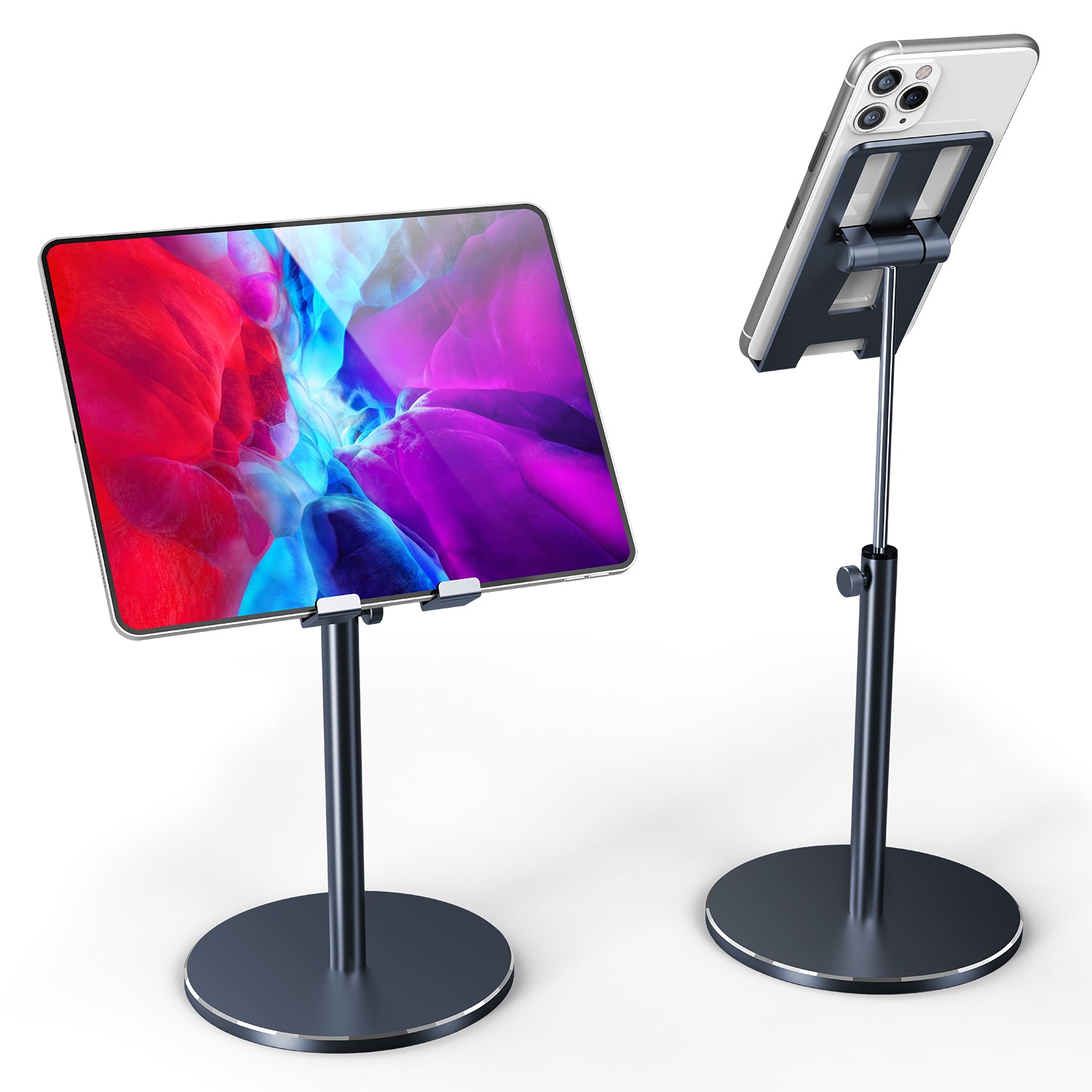 Fitfort Tablet Stand, Adjustable Tablet / Phone Holder of Aluminum Alloy Material, Case Friendly Stable Tablet Stand for iPad, iPad Air, iPad Pro 10.5, Samsung Tabs, and Phones Under 10.5-inch