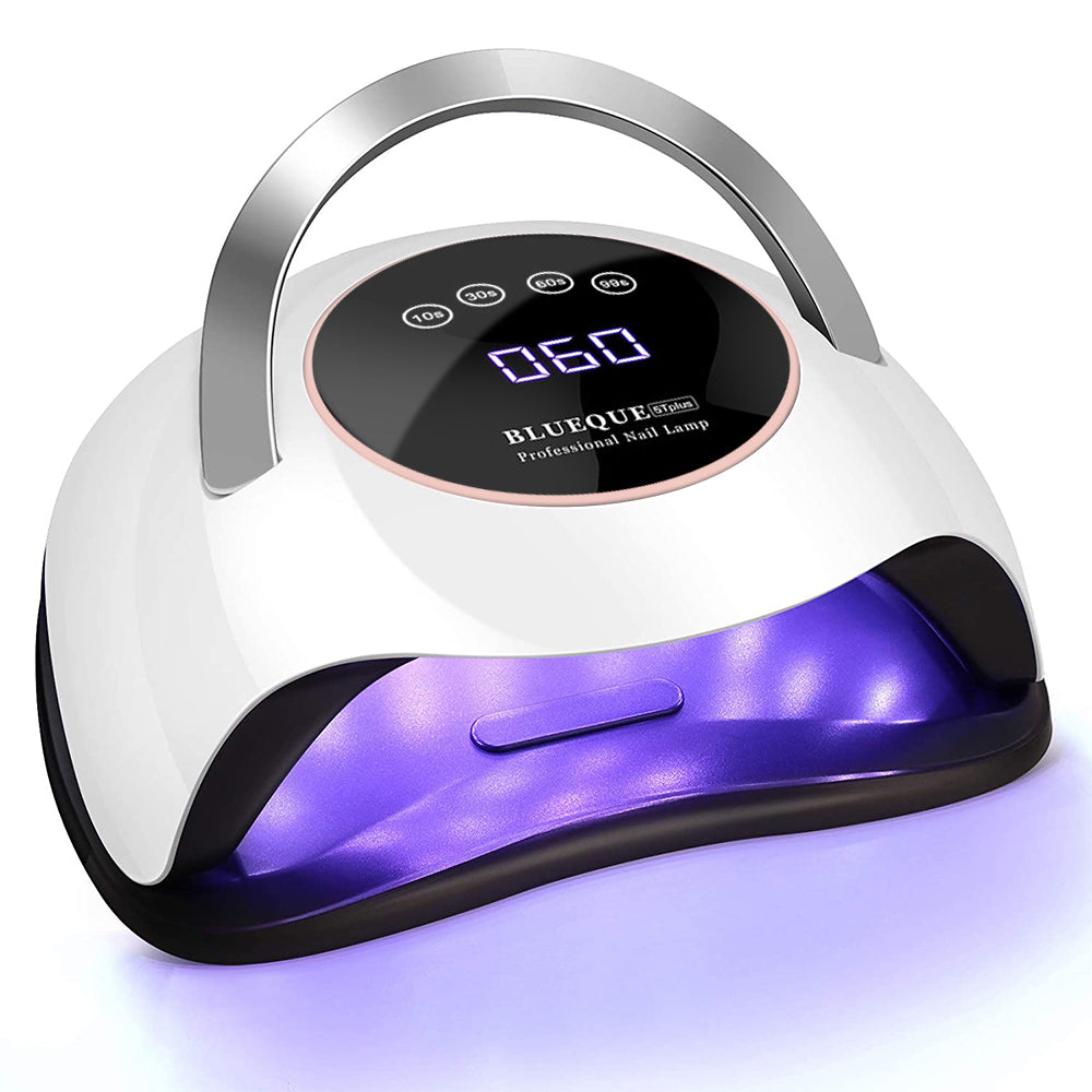 UV LED Nail Lamp - 180W Gel Nail Polish UV Light for Nail Dryer Curing Lamp Faster 4 Timer Setting Professional Portable Handle for Fingernail and Toenail Auto Sensor Nail Machine (180W)