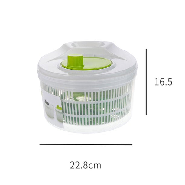 Salad Spinner, Vegetable Washer with Bowl, Anti-Wobble Tech, Lockable Colander Basket and Lid with Pull Cord - Lettuce Washer and Dryer