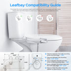 Bidet Toilet Seat Attachment, Non-Electric Self Cleaning Bidet with Posterior & Feminine Wash, Bidet for Toilet with Adjustable Water Pressure and Brass Inlet
