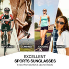 Polarized Sports Sunglasses for Men Women Driving Unbreakable Shades