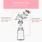 Electric Double Breastpump Portable Milk Saver - Handsfree Silicone Breastfeeding Pump Like a Comfort Massage, Baby Feeding and Breast Care, with USB Charging Cord (Pink)
