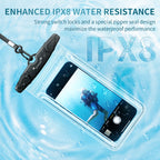 Universal Waterproof Phone Case Bag, FITFORT 4-Pack IPX8 Waterproof Phone Lanyard Pouch Compatible with iPhone 12/11 Pro Max/Pro/8 Plus, Galaxy S21/S20/S10/Note 20/10/9, OnePlus Phones up to 6.9"