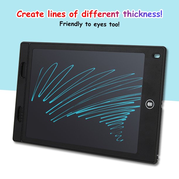 LCD Writing Tablet SWTROOM Doodle Board 8.5 in Colorful Drawing Pad for 3 4 5 6 7 Year Old Girls Boys Black