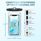 Universal Waterproof Phone Case Bag, FITFORT 4-Pack IPX8 Waterproof Phone Lanyard Pouch Compatible with iPhone 12/11 Pro Max/Pro/8 Plus, Galaxy S21/S20/S10/Note 20/10/9, OnePlus Phones up to 6.9"