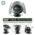 Car Phone Holder, Universal Dashboard Magnetic Phone Mount, 360° Rotation Super Strong Magnetic Phone Holder for Car Compatible with iPhone Samsung and More Phone Holder for Car