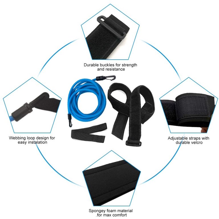 Swimming Belt Training Tether Swim Stationary Resistance Bungee Cords for Adults Kids
