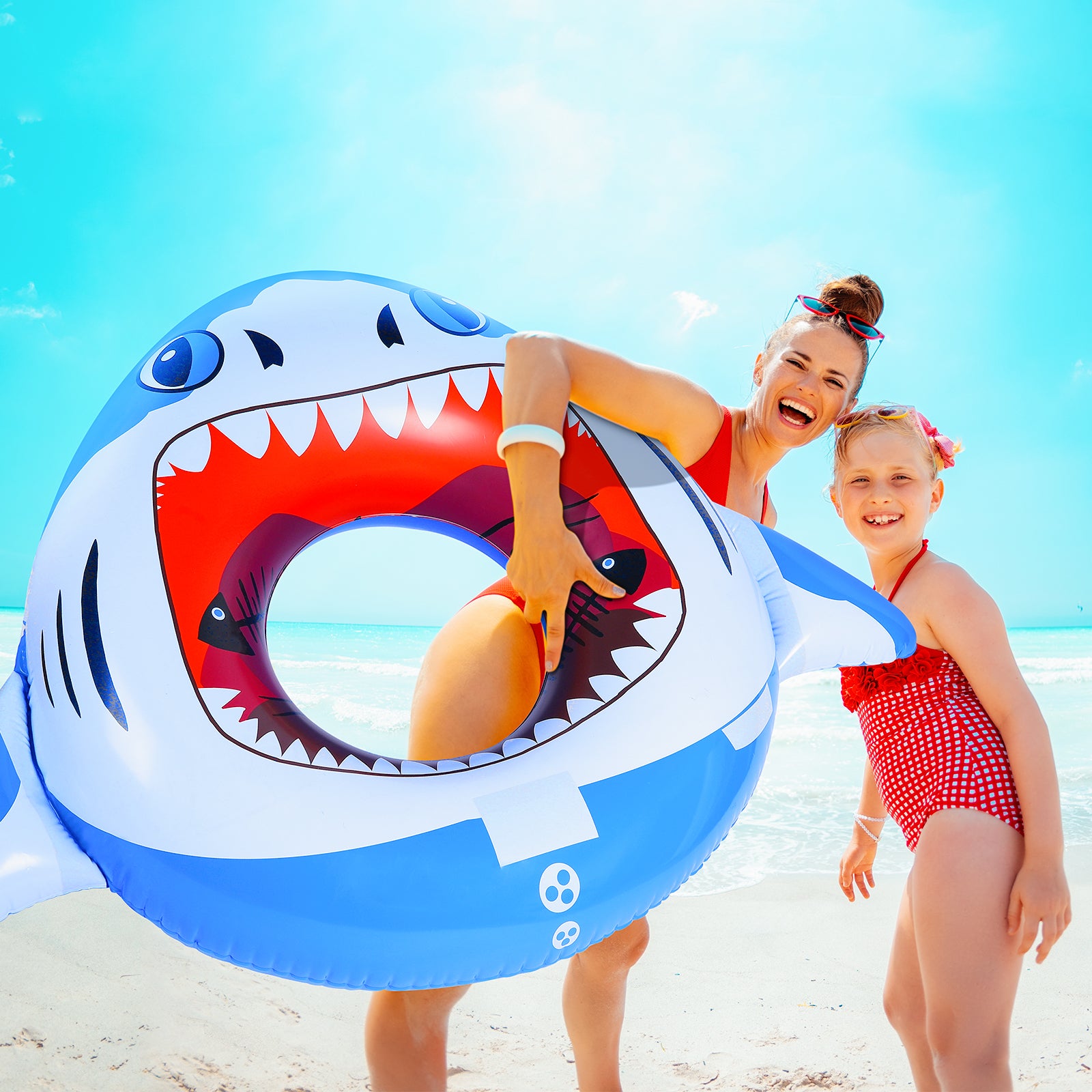 Swimming Pool Floats Shark Float Water Inflatables Fun Raft Lounge Toys for Adults Kids Party Pool Beach