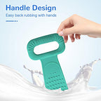 Silicone Bath Body Brush, Exfoliating Lengthen Silicone Body Back Scrubber, Easy to Clean, Lathers Well, Eco Friendly, Long Lasting, Comfortable Massage for Shower