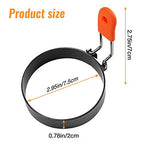 Stainless Steel Egg Rings, Round Breakfast Household Mold Tool Cooking, Non Stick Circle Shaper Egg Rings For Frying Meat Pie, Sandwiches, Egg Maker Molds Set (2 Pack)