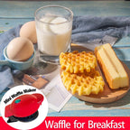 Mini Waffle Maker Machine for Individual Waffles, Paninis, Hash browns, & other on the go Breakfast, Lunch, or Snacks - Red