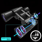 20x50 High Power Binoculars for Adults, Compact Waterproof Binoculars for Bird Watching Hunting Travel Football Games Stargazing - BAK4 Prism FMC Lens