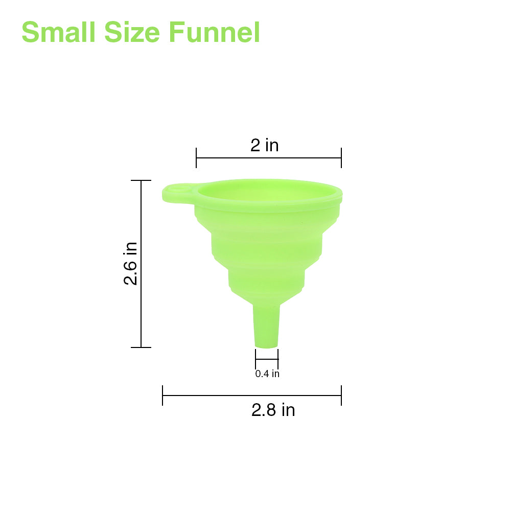Kitchen Funnel Set Silicone Collapsible Foldable Funnel Kitchen Gadgets Canning Food Funnel for Wide Mouth Jar Large Medium Small 4 Pack