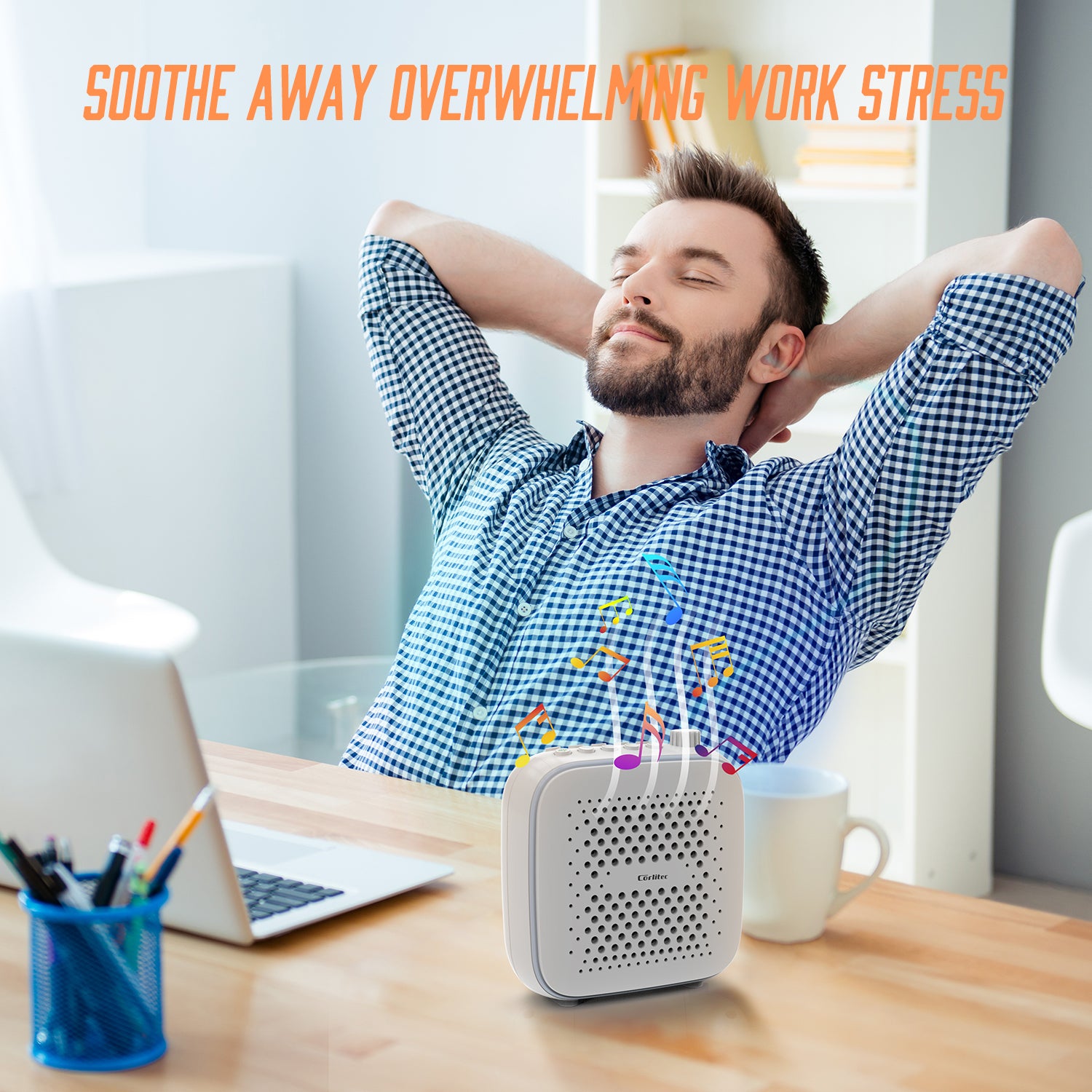 Corlitec White Noise Machine with Night Light, High Fidelity Sound Machine with 39 Sleep Soundtracks for Sleep & Relaxing, Compact Sleep Machine with Timer for Home, Nursery, Office, and Travel