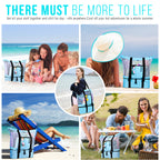 Mesh Beach Tote Bag with Cooler - Detachable Design with Picnic Cooler, Blue