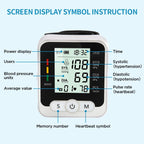 Digital Wrist Blood Pressure Monitor SWTROOM Adjustable Wrist Cuff 5.31-7.68 inch Large Display 99x2 Reading Memory