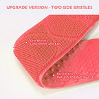 Silicone Bath Body Brush 35.5 inch Sword Handle Back Scrubber for Shower, Exfoliating Lengthen, Easy to Clean, Lathers Well, Eco Friendly, Long Lasting, Comfortable Massage for Shower (Pink)
