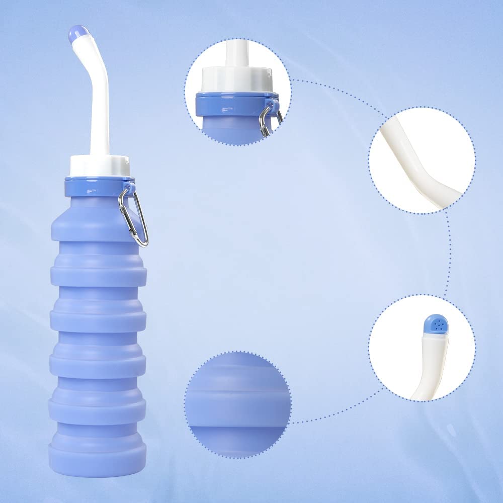 Portable Travel Bidet Collapsible & Expandable Handheld Personal Bidet 550ml Perineal Bottle for Postpartum Care/Personal Hygiene Cleaning