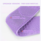 [Upgraded] Meidong Silicone Bath Body Brush 35.5 inch Sword Handle Back Scrubber for Shower, Exfoliating Lengthen, Easy to Clean, Lathers Well, Eco Friendly, Comfortable Massage for Shower (Purple)