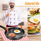Stainless Steel Egg Rings, Round Breakfast Household Mold Tool Cooking, Non Stick Circle Shaper Egg Rings For Frying Meat Pie, Sandwiches, Egg Maker Molds Set (2 Pack)