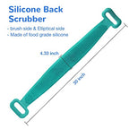Silicone Bath Body Brush, Exfoliating Lengthen Silicone Body Back Scrubber, Easy to Clean, Lathers Well, Eco Friendly, Long Lasting, Comfortable Massage for Shower