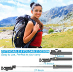 Selfie Stick Tripod with Remote, Extendable Selfie Stick Tripod with LED Ring Light, Detachable Remote, Black