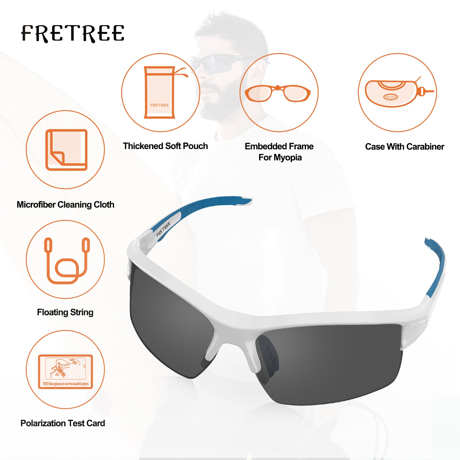 Polarized Sports Sunglasses for Men Women Driving Unbreakable Shades
