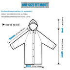 EVA Rain Poncho for Adults, 2 Pack Reusable Raincoat with Hoods and Sleeves Lightweight Rain, White