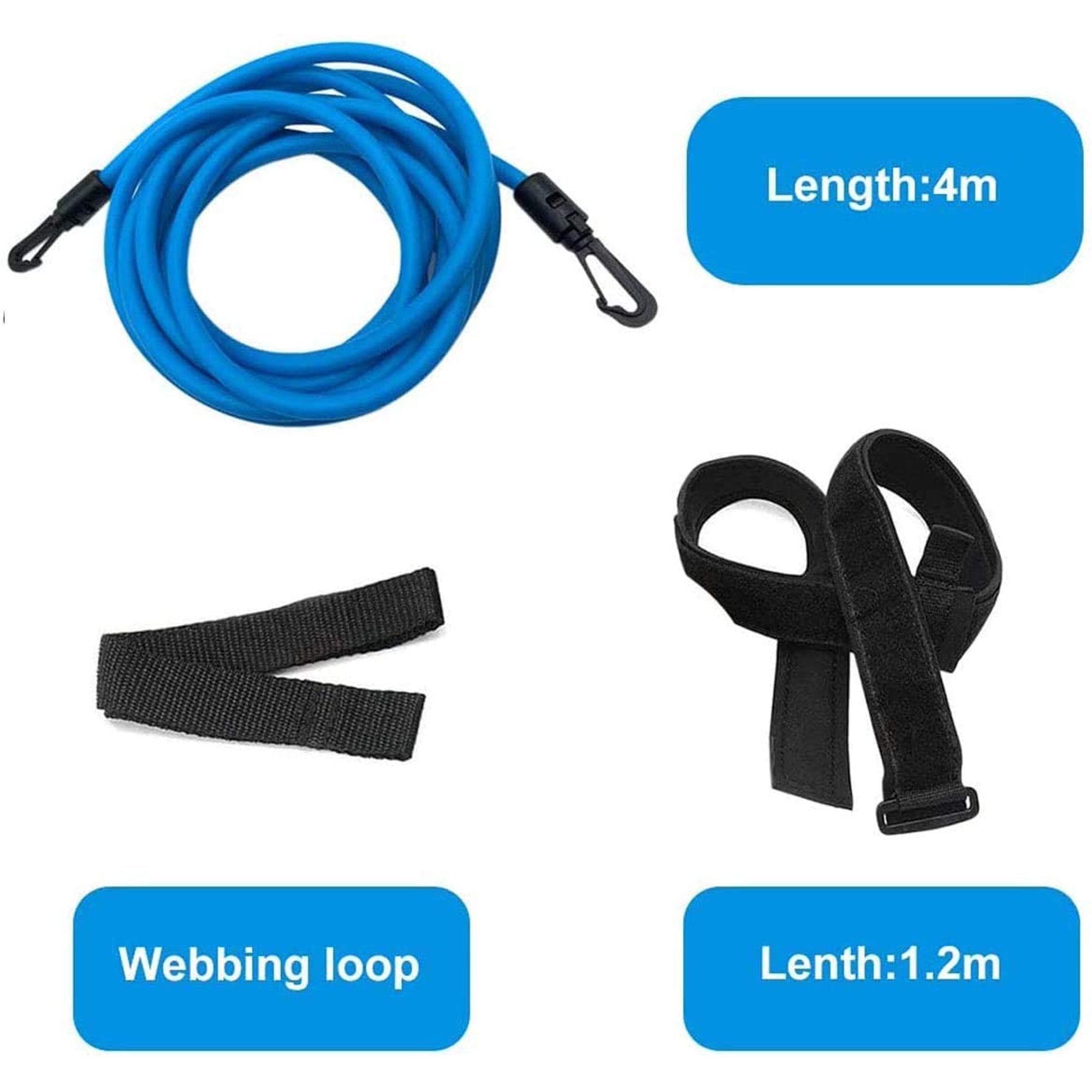 Swimming Belt Training Tether Swim Stationary Resistance Bungee Cords for Adults Kids