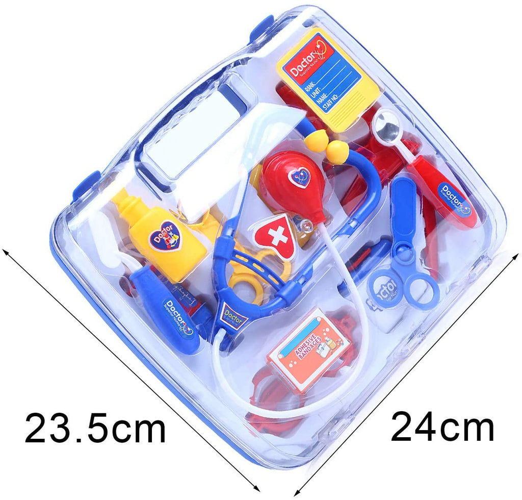 Pretend & Play Doctor Set Blue - 15 Pieces, Ages 3+ Doctor Kit for Kids, Toddler Doctor Kit, Toy Medical Kit, Toddler Social Emotional Learning Toys