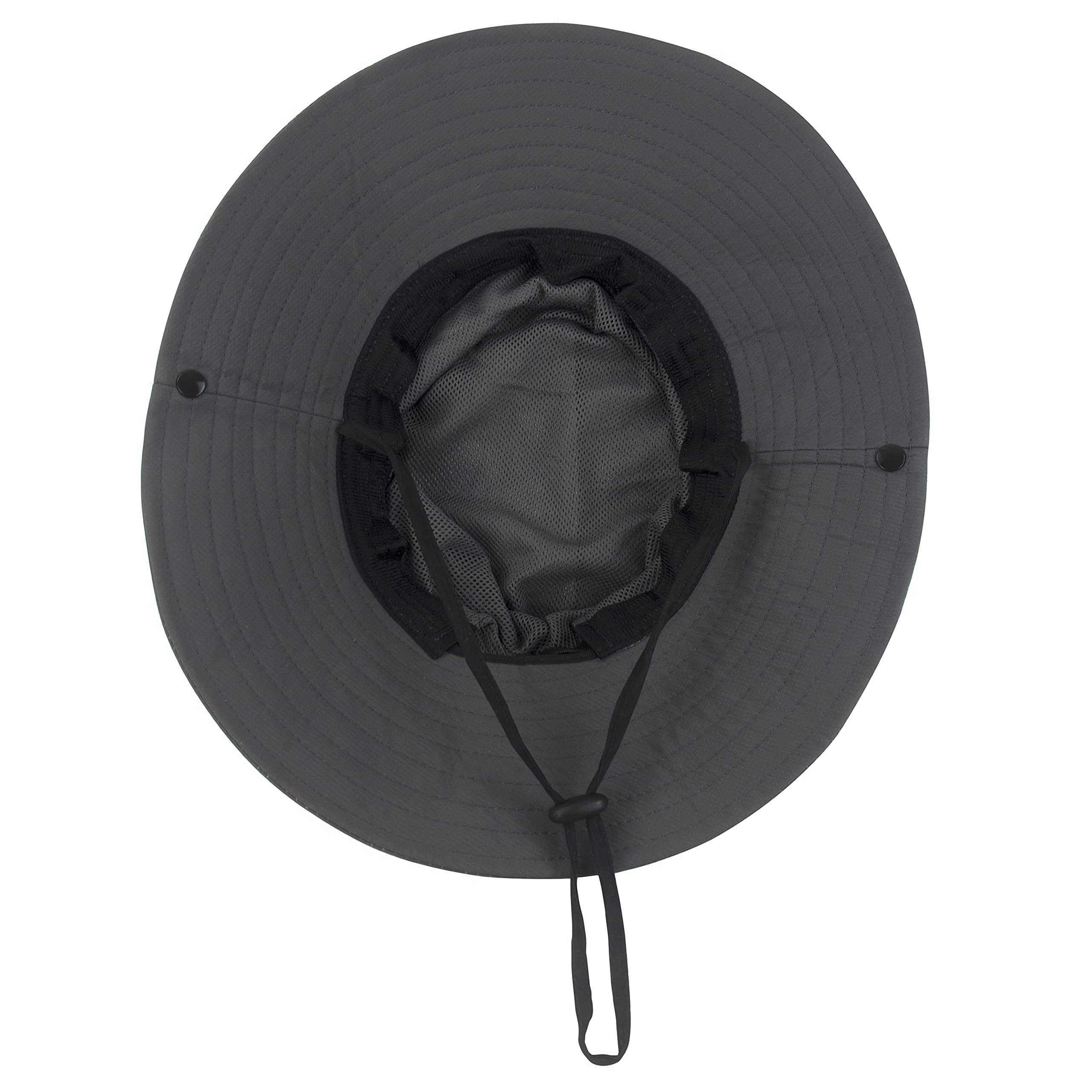 Women's Ponytail Sun Hat Protection Foldable Mesh Wide Brim Beach Adjustable Fishing Hat, Grey