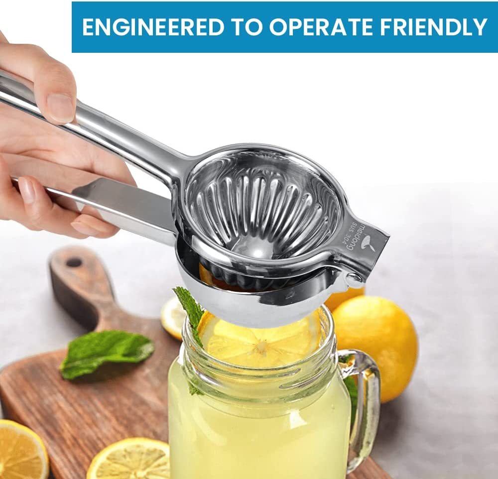 Lemon Squeezer Stainless Steel 304 Hand Press Juicer Manual Citrus for Juicing Lemon ＆ Limes, Vegetables