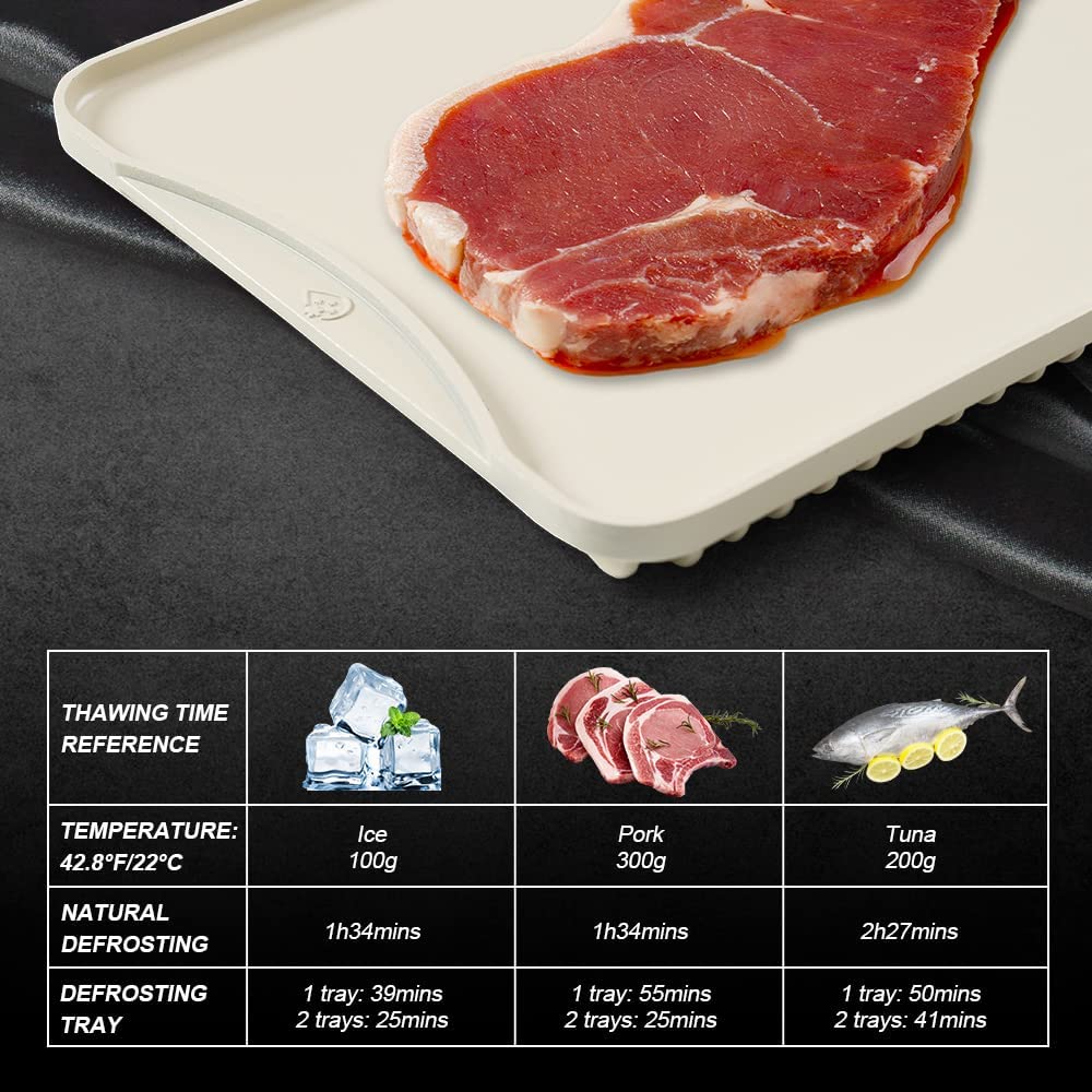 Aluminum Alloy Defrosting Tray for Thawing Frozen Meat Rapid Thawing Plate Fast Thawing Tray Defrost Plate Board