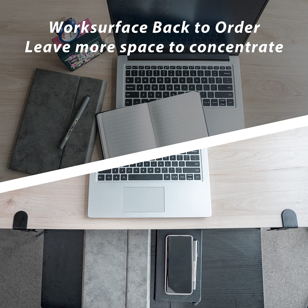 Keyboard Tray Under Desk Table Extender, Adjustable Height Keyboard Drawers & Keyboard Plantforms with Easy Installation Tools