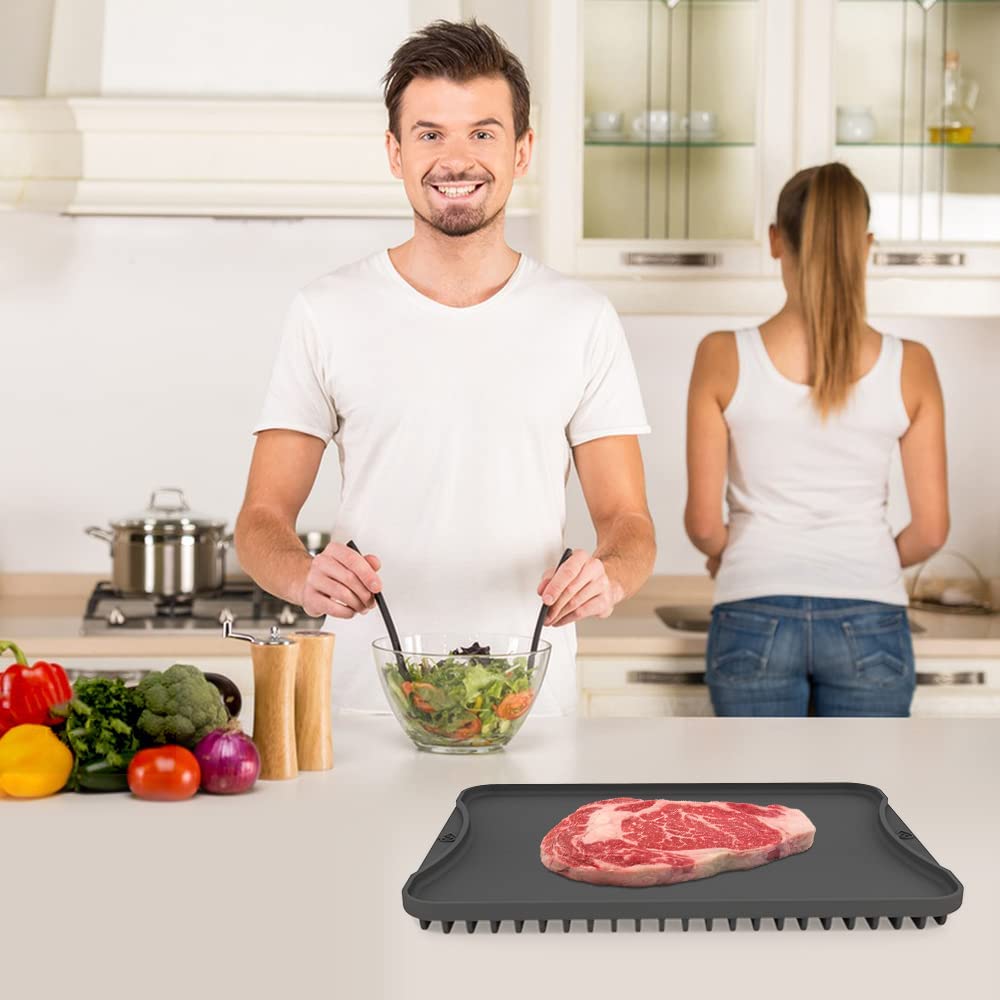 Defrosting Tray for Thawing Tray Frozen Meat Rapid Fast Defrosting of Frozen Foods Premium Quality Defrosting Plate