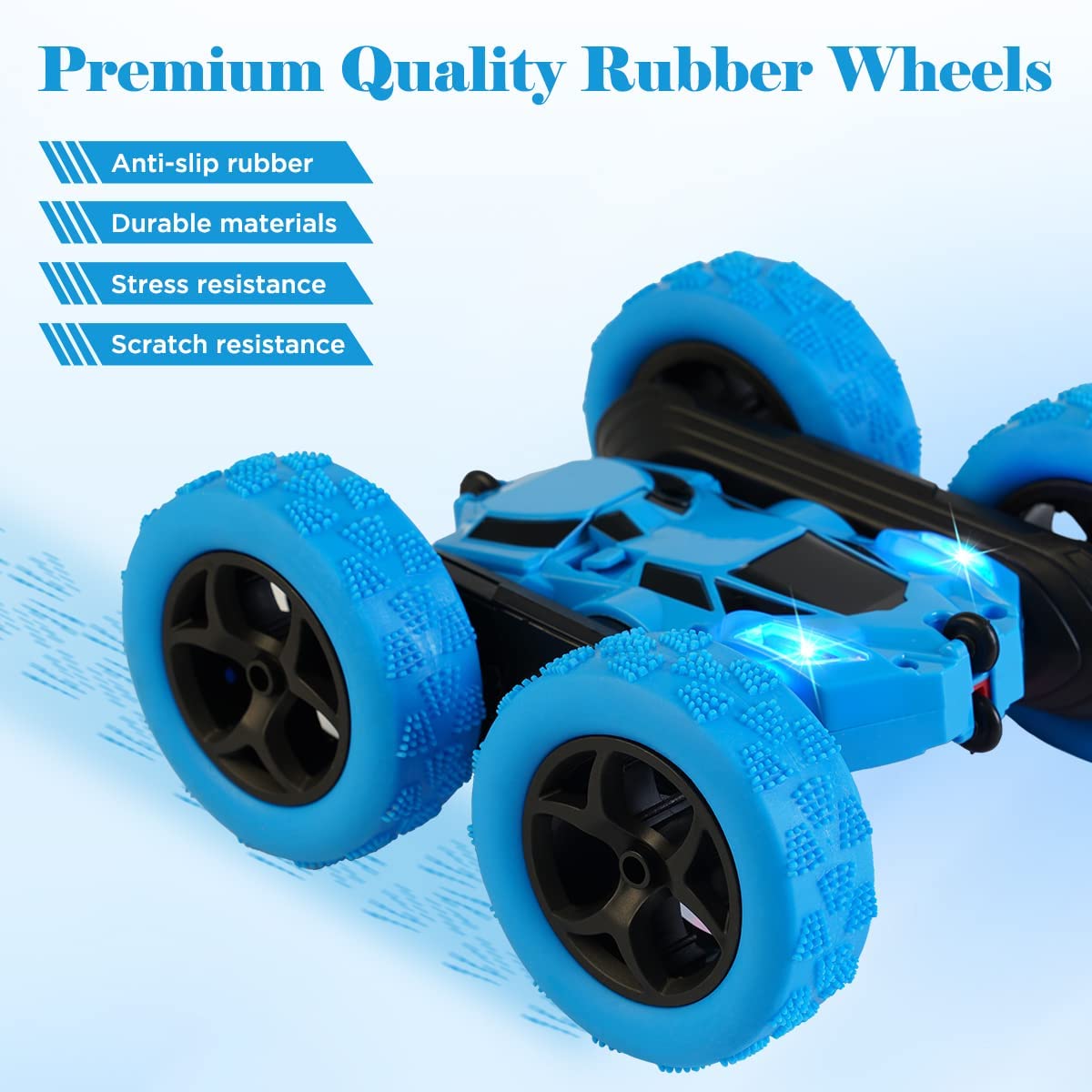 Remote Control Car Toys for Boys Age 8-12 Outdoor Indoor RC Stunt Cars Double Sided Swing Arm with 360° Flip Rotation USB Powered - Birthday Gift for Kids