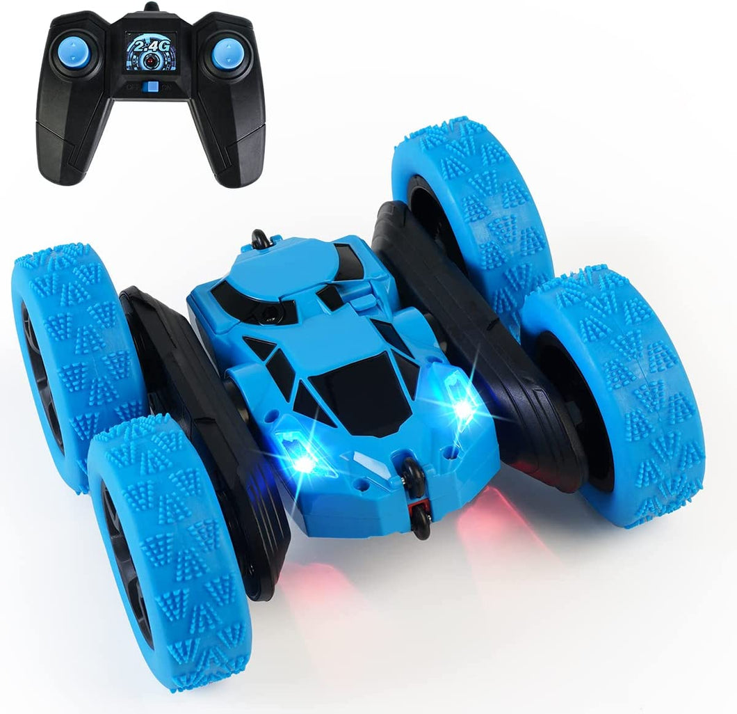 Remote Control Car Toys for Boys Age 8-12 Outdoor Indoor RC Stunt Cars Double Sided Swing Arm with 360° Flip Rotation USB Powered - Birthday Gift for Kids