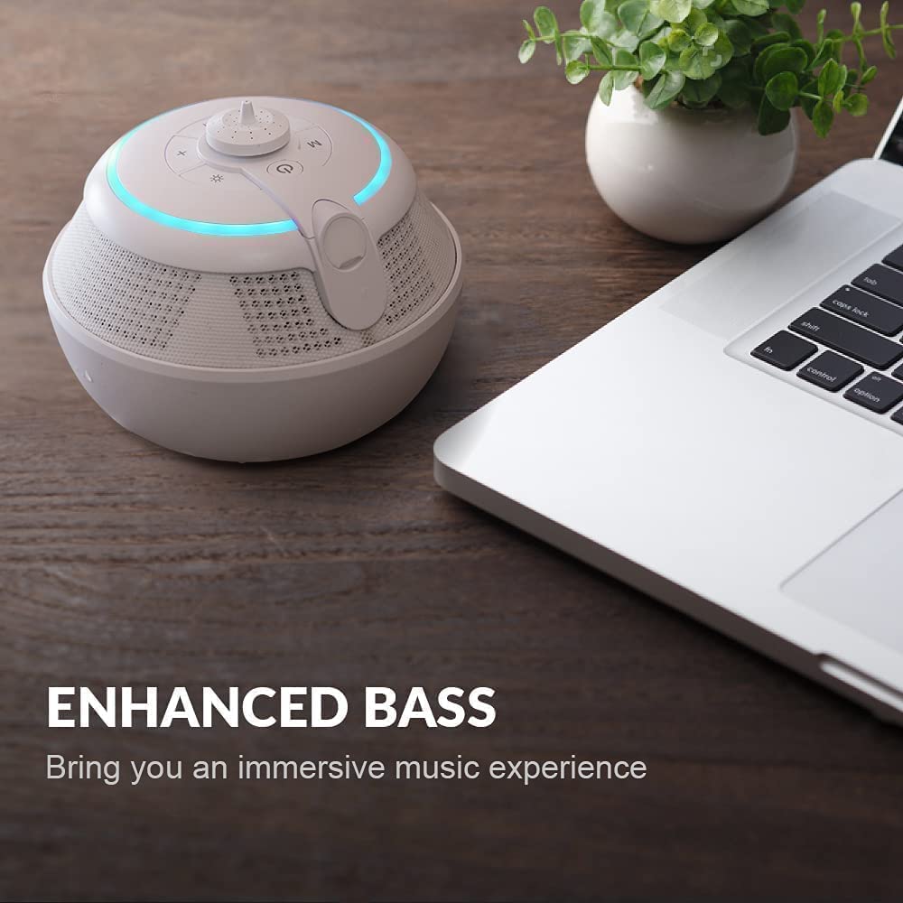 Fountain Waterproof Bluetooth Speaker, Wireless Shower Floating Party Outdoor Pool Speakers with Lights Deep Bass for Hot Tub Water (White)