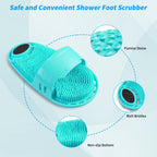Silicone Shower Foot Scrubber Personal Foot Massage and Cleaning with Soft Silicone Bristles and Non-Slip Suction Cups, Foot Scrubbers for Use in Shower Men and Women