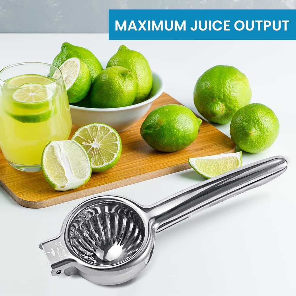 Lemon Squeezer Stainless Steel 304 Hand Press Juicer Manual Citrus for Juicing Lemon ＆ Limes, Vegetables