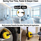 22 Piece Drill Brush Attachment Set, All Purpose Power Clean Scrubber Brush, Scrub Pads & Sponge for Bathroom, Kitchen,Grout,Tub,Tile,Corners,Auto