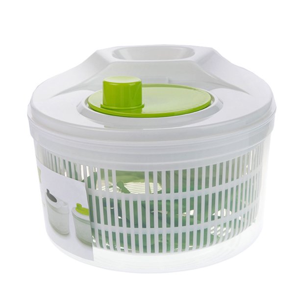 Salad Spinner, Vegetable Washer with Bowl, Anti-Wobble Tech, Lockable Colander Basket and Lid with Pull Cord - Lettuce Washer and Dryer