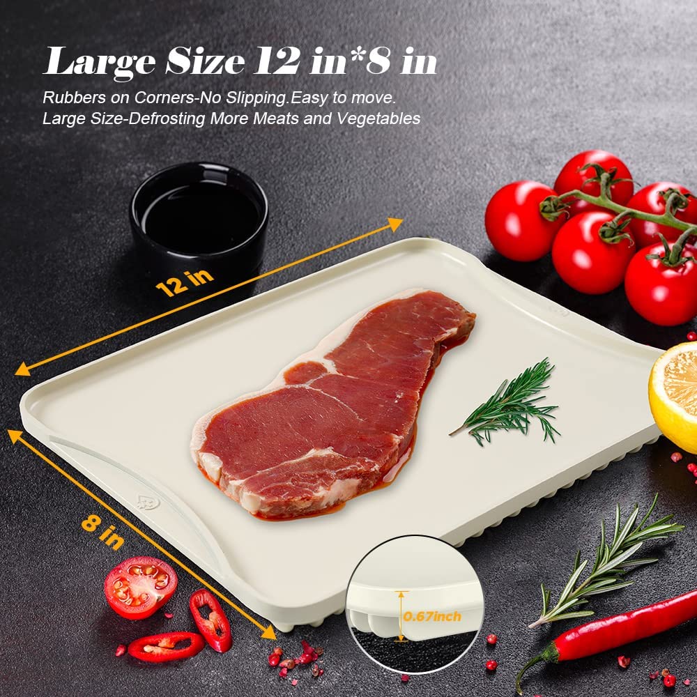 Aluminum Alloy Defrosting Tray for Thawing Frozen Meat Rapid Thawing Plate Fast Thawing Tray Defrost Plate Board