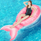 Inflatable Mermaid Pool Float, Fun Water Toy for Kids Adults Women, 86.6''×45.3''×17.7'' Giant Water Float for Summer Parties in Pools & Beach