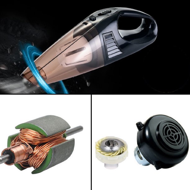 Portable Car Vacuum Cleaner: High Power Cordless Handheld Vacuum - 12V - Best Car & Auto Accessories Kit for Detailing and Cleaning Car Interior Home Car Dual Purpose (Black)