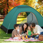 Instant Automatic pop up Camping Tent, 3-4 Persons Lightweight Tent, Waterproof, UV Protection, Perfect for Beach, Outdoor, Traveling, Hiking, Camping, Hunting, Fishing