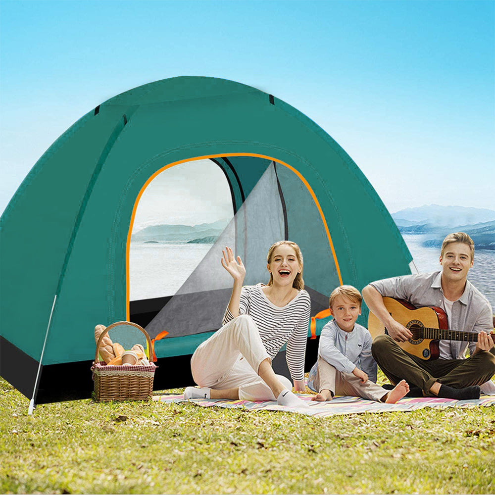Instant Automatic pop up Camping Tent, 3-4 Persons Lightweight Tent, Waterproof, UV Protection, Perfect for Beach, Outdoor, Traveling, Hiking, Camping, Hunting, Fishing