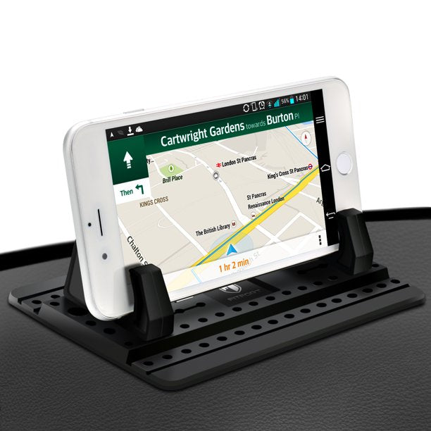 Cell Phone Holder for Car, Dashboard Car Pad Mat Vehicle GPS Mount Universal Fit All Smartphones, Compatible iPhone Xs/XS Max XR X 6S 7/8 Plus, Galaxy Note 9/8 S8/S9/S10 Plus J7 J3, Pixel 3 XL